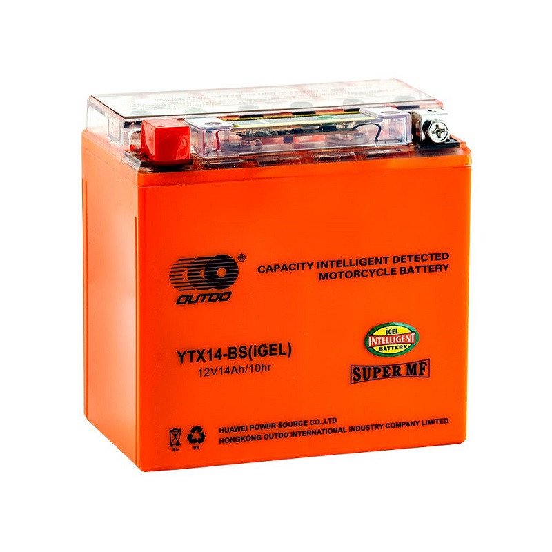 Акумулятор MOTO GEL 12V 14Ah (UTX14-BS) 240А L+ OUTDO