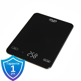 Ваги кухонні Adler AD 3177 black USB заряджання