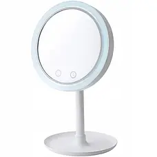 Косметичне дзеркало з підсвіткою Beauty Breeze Mirror, настільне, з вентилятором і збільшенням, фото 5