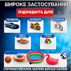 Потужний Автомобільний компресор 12 В з LED-ліхтарем і насадками, насос від прикурювача для шин, фото 5
