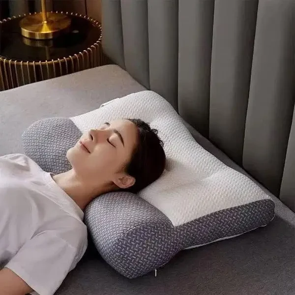Ортопедична подушка для сну Pillow-03 800 г, 40×60 см, соєве та поліефірне волокно, знімний чохол