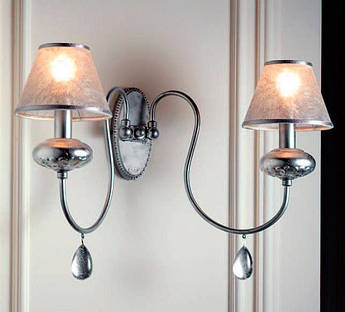 Бра з двома плафонами в сріблястому кольорі Imas