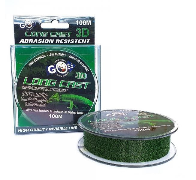 Волосінь 3D Goss Long Cast 100м 0,25мм