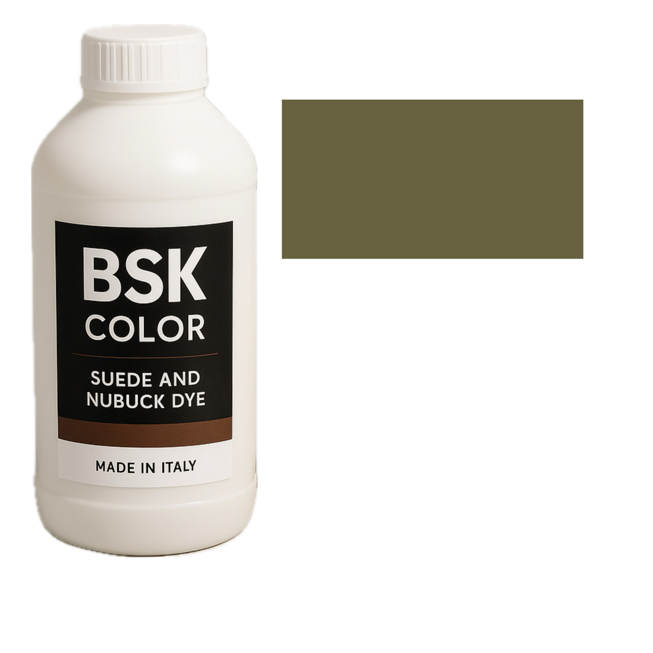 Фарба для замші та нубуку хакі BSK Color, 500 мл