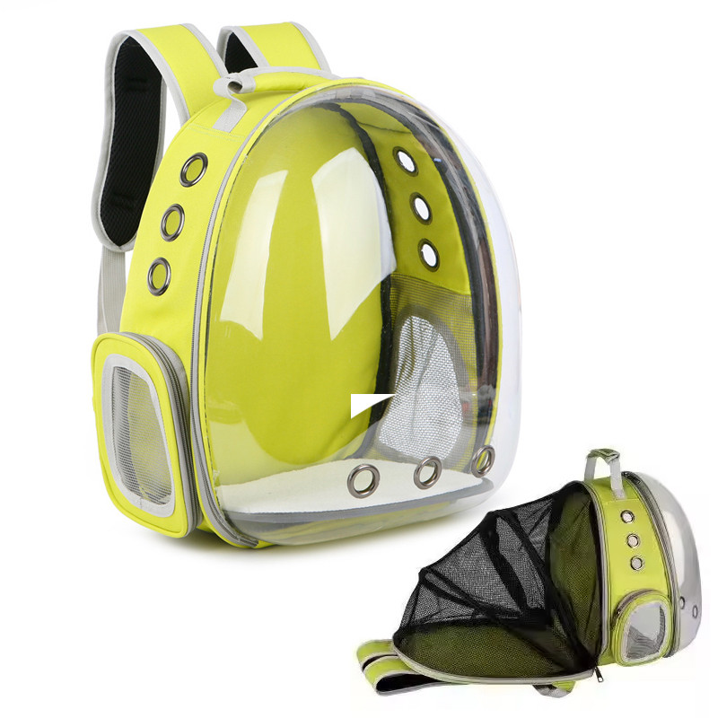 Рюкзак перенесення для тварин розсувний CosmoPet CP-15 для котів та собак 39x34x21 см Yellow
