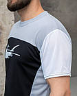 Чоловічий літній костюм Nike Футболка + Шорти сірий із чорним Комплект Найк на літо, фото 6