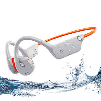 Водонепроникні кісткові навушники для плавання OPENEAR X7 з кістковою провідністю IPX8 Bluetooth 5.4 Памʼять 32 ГБ MP3-плеєр Білий