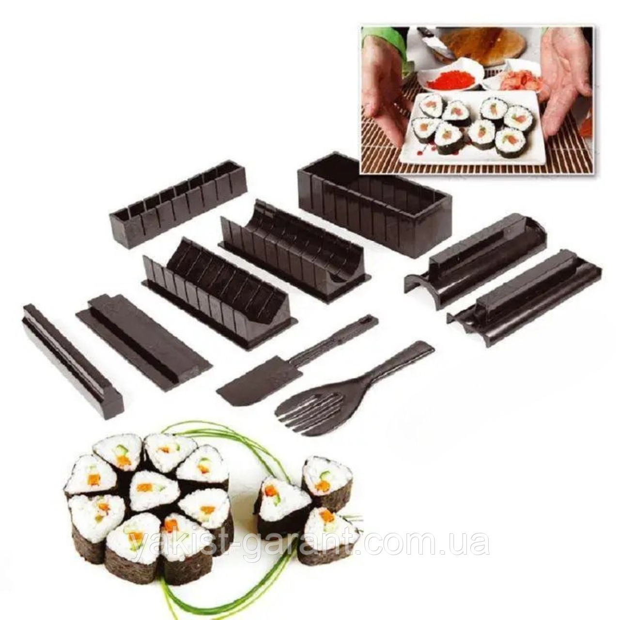 Набір для приготування ролів і суші 5 в 1 Мідорі, фото 1