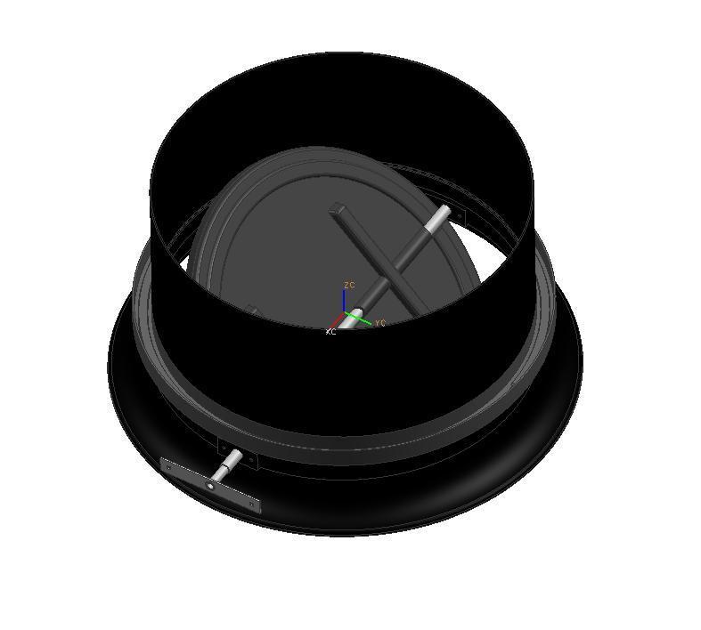 Повітряний заслін для вентиляційної шахти Ø650 мм, фото 1