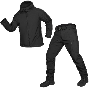 Костюм тактичний для поліції SoftShell Stalker 2.0 Чорний