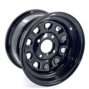 Задній колісний диск квадроцикла (R12, 4х110, 25x8-12, 25x10-12) ITP Steel Delta Black