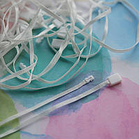 Біркотримачі з пломбою, Білі 1000шт, репсові 18см (є деякі нюанси - читайте опис)