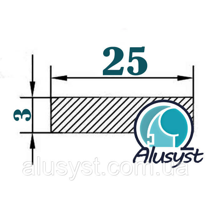 25х3 мм / смуга 50см / анодована, фото 1