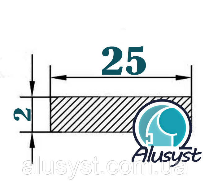 25х2 мм / смуга 50см / анодована, фото 1