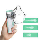 Портативний небулайзер для дітей 3 насадки від USB / Ультразвуковий інгалятор / Розпилювач для інгаляцій, фото 4