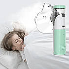 Портативний небулайзер для дітей 3 насадки від USB / Ультразвуковий інгалятор / Розпилювач для інгаляцій, фото 2