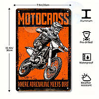 Постер "MOTOCROSS" залізний  20x30 см