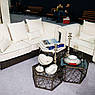 Столик кавовий для саду і тераси зі скляною стільницею Medium Dark Talenti, фото 2