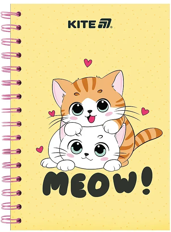 Блокнот пруж. А5 80арк. кліт. карт. обкл. Cute-1 №K25-1911-1/Kite/(10)(20), фото 1