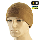 M-TAC ШАПКА WATCH CAP ELITE ФЛІС (320Г/М2) З ЛИПУЧКОЮ COYOTE BROWN 40029017