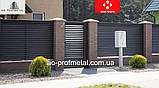 Металевий забір жалюзі з профнастилу., фото 5