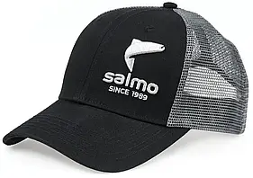 Бейсболка "SALMO SINCE 1986" BLACK (чорна / сіра, сітка)