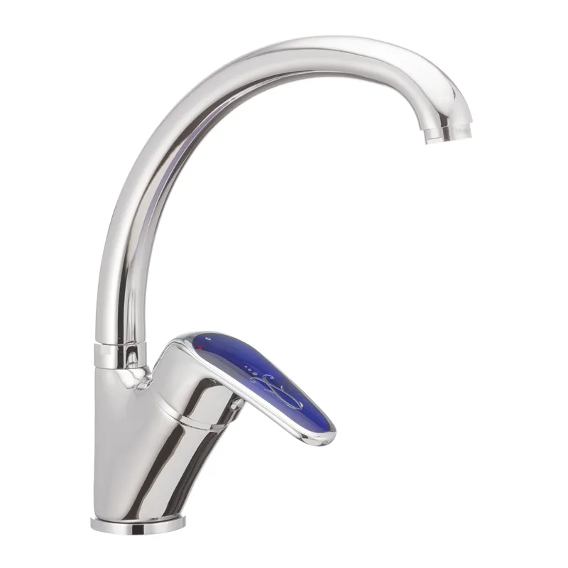 Змішувач для кухні Haiba Magic 777 з синьою ручкою (HB0679), фото 1