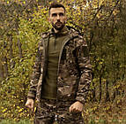 Утеплений чоловічий Костюм SoftShell на флісі / Комплект Куртка з капюшоном + Штани мультикам