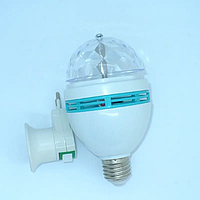 Світлодіодна лампа LED full color rotating lamp з перехідником