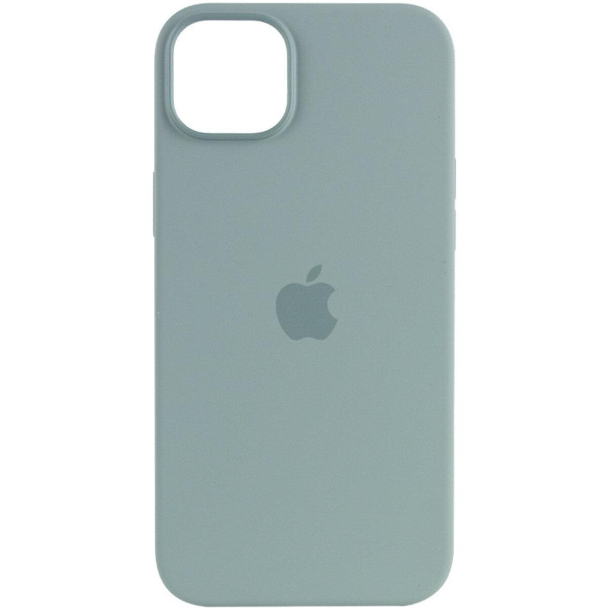 Чохол-накладка Silicone Full Case для Apple iPhone 14 Pro, силікон + мікрофібра, MagSafe, М'ятно-Зелений (Orig14PSucculent)