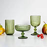 Набір із 6-ти скляних однотонних креманок у зеленому кольорі Merlot Edelman, фото 4