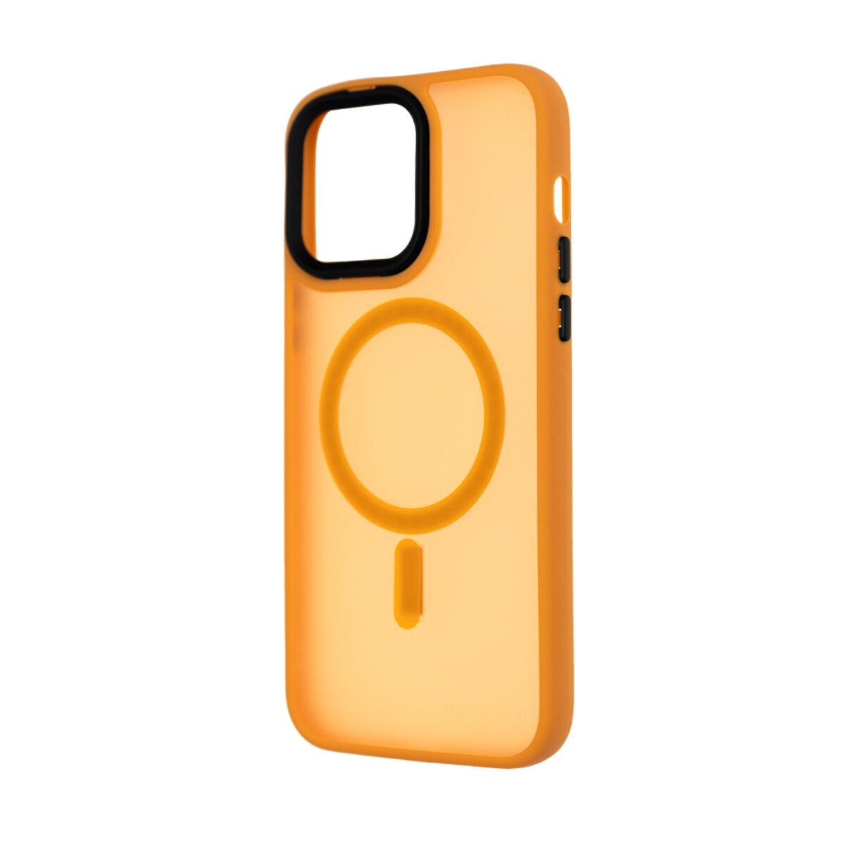Чохол Cosmic Magnetic Color HQ для Apple iPhone 15 Pro Max, термополіуретан + полікарбонат, Помаранчевий (MagColor15ProMaxYellow)