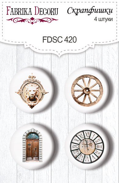 Скрапфішки 4шт. Набір 420 Journey to Provence, фото 1