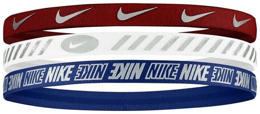 Пов'язка на голову Nike W HEADBANDS 3.0 3 PK METALLIC UNIVERSITY червоний, білий, синій Уні One Size, фото 1