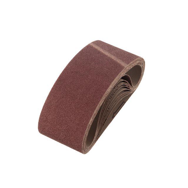 Стрічка шліфувальна 75*457 мм, зерно 80, уп. 10 шт INTERTOOL BT-0308, фото 1