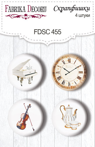 Скрапфішки 4шт. Набір 455 Orchid song, фото 1