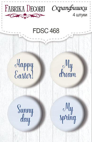 Скрапфішки 4шт. Набір 468 Tender spring EN, фото 1