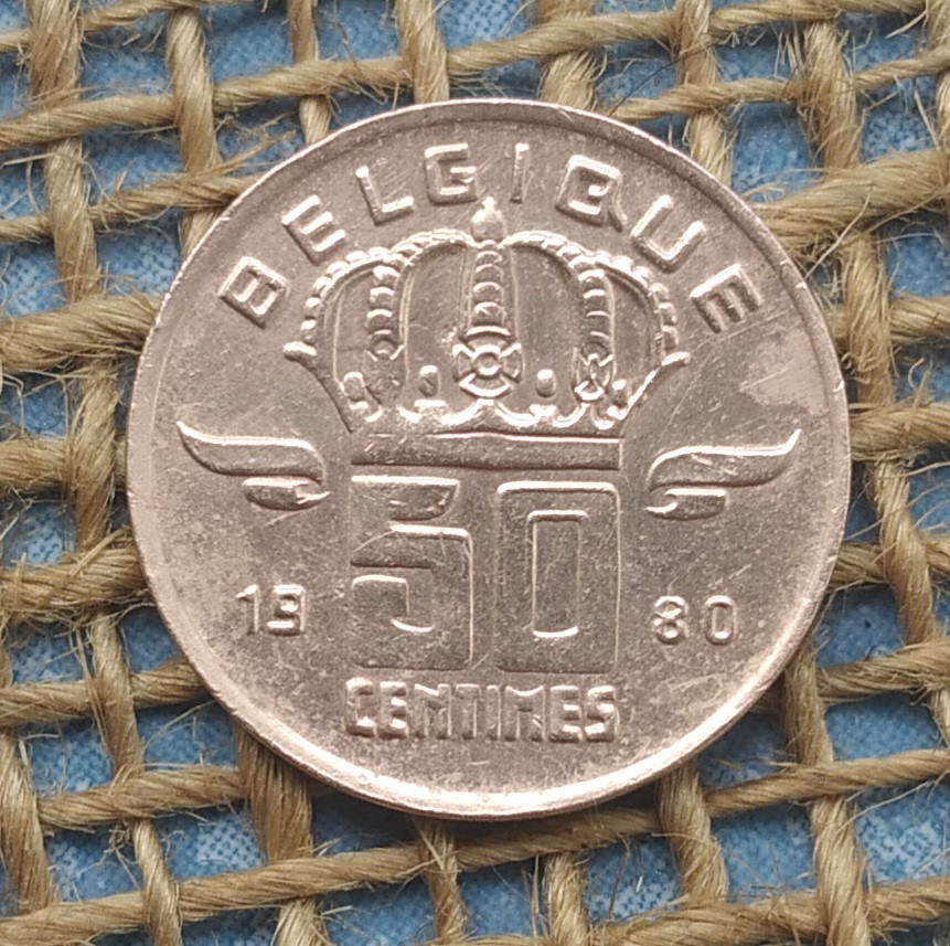 50 сантимiв 1980 року. Бельгiя