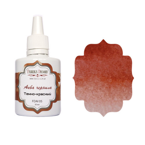 Аква чорнило, колір "Темно-червоний", 30 мл, фото 1