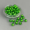 (20 гр) Акрилові грановані намистини "З білою серединкою" 8 мм - зелений, фото 2