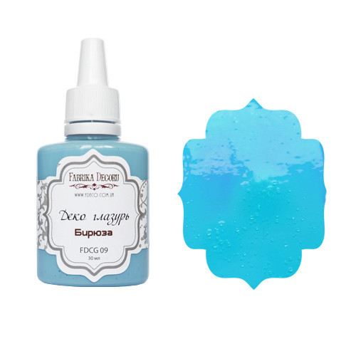 Декор глазур, колір "Бірюза", 30 мл, фото 1