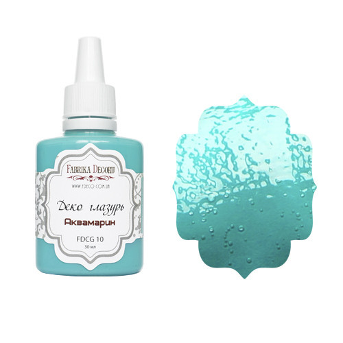 Декор глазур, колір "Аквамарин", 30 мл, фото 1