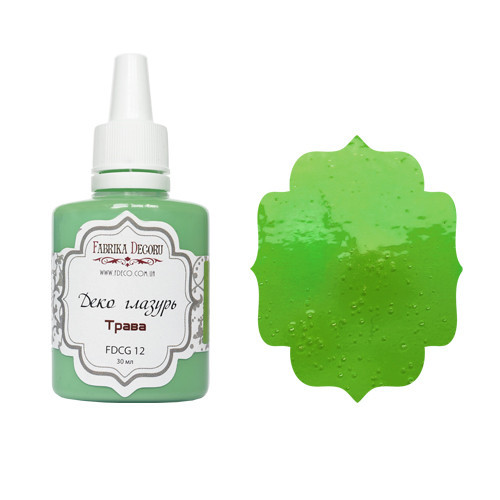 Декор глазур, колір "Трава", 30 мл, фото 1