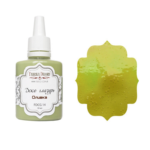 Декор глазур, колір "Оливка", 30 мл, фото 1