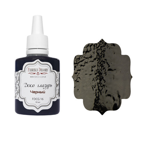 Декор глазур, колір "Чорний", 30 мл, фото 1