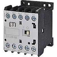 Контактор мініатюрний ETI CEC 09.10-24V DC (9A; 4kW; AC3) (4641102)