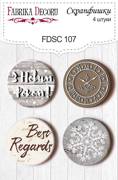 Скрапфішки 4шт. Набір 107, фото 1