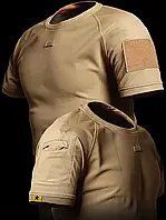 Чоловіча тактична футболка - літня дихаюча футболка, тактична сорочка койот зручна дихаюча