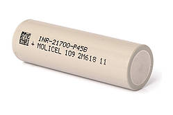 Акумулятор Li-Ion 21700 Molicel INR21700-P45B 4500 мА·год 45A