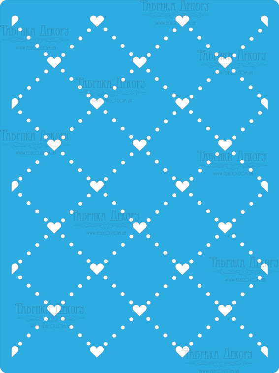 Трафарет — 149. «Сіточка із сердечками», фото 1